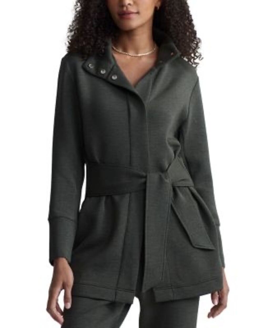 Varley Anset Jacket Women's XS Olive Green Belted DoubleSoft Snap Front